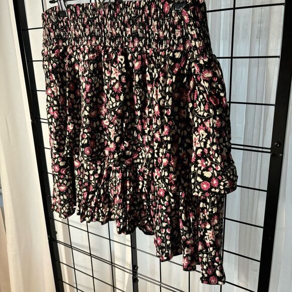 Lane Bryant plus size Floral Black and Pink Women's Skirt EUC - Picture 2 of 8